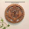 1pc Chinese Woodcarving Ornaments Solid Wood Carving Crafts Living Room Wall Decoration Home Accessories Wall Decorations