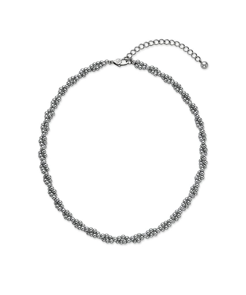 Has En014 Glass Pearl Necklace (Silver)