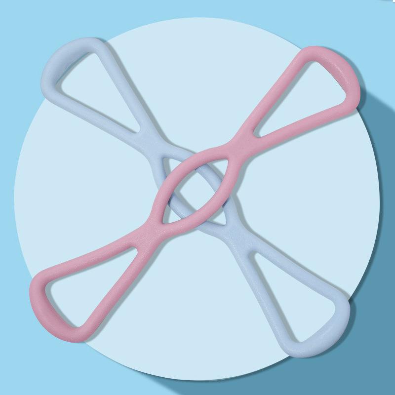 Resistance Bands Yoga 8 Word Tension Device Back Training Rope Open Neck Stretch Belt Silicone Fitness Equipment Arm Exercise