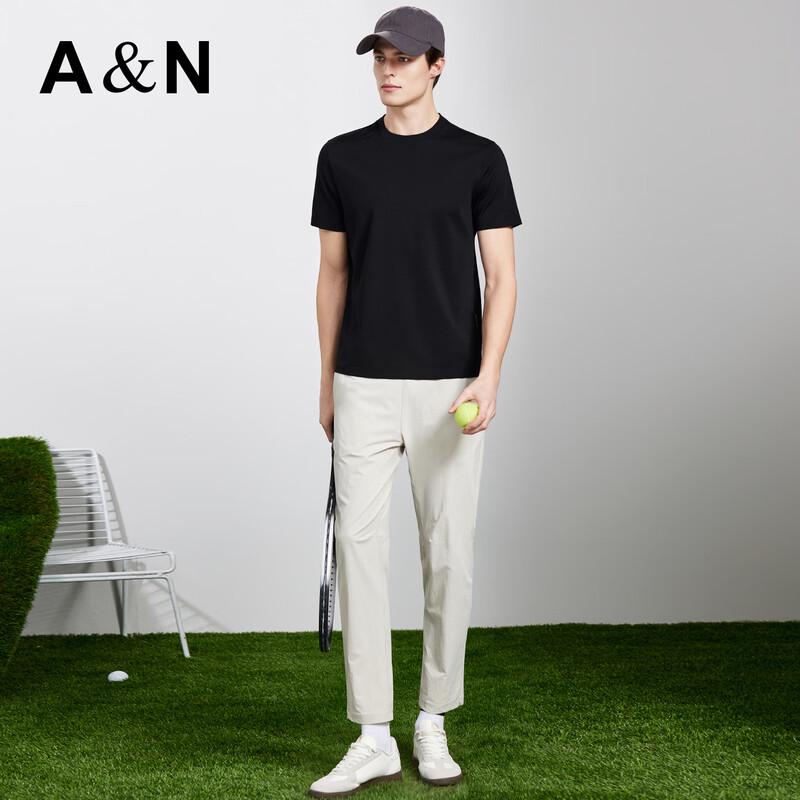 Antonio Herren atmungsaktives kurzärmeliges T-Shirt aus Modal-Wolle