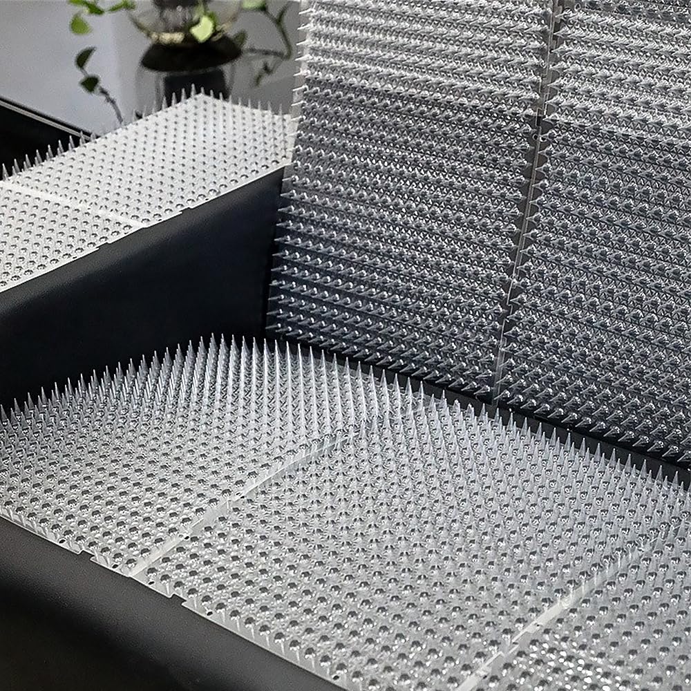 ESJNNK Cat Pack of Transparent Cat and Bird Protection Prevents Repels Birds and Features Easy No Harm for Pets or Children Repellent, 4334cm, 1.8cm