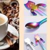 Cat Spoon Coffee Teaspoon, PBIEHSR Stainless Steel Hanging Cup Tea Spoon Two Different Lengths Dessert Scoop for Stirring Drink Mixing Milkshake Jam,