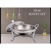 Stainless Steel Buffet Serving Tray Set Food Tray  Chafing Dish Soup Warmer Tray Set