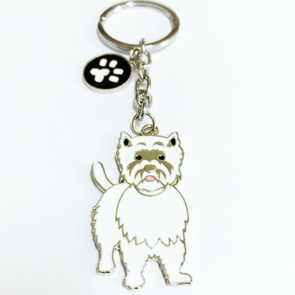 Cute Dog Keyring Gifts Fashionable Animal Charms Small Accessories Car Keyrings and Bag Charms
