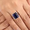 Blue Sapphire Gemstone Silver Ring 925 Sterling Silver Handmade Jewelry Designer Ring For Anniversary Gift RR-78-17
