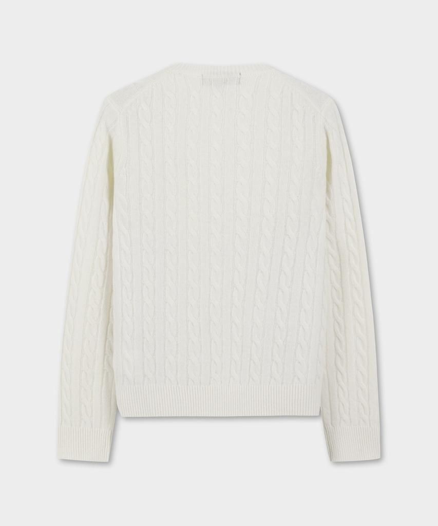 BROOKS BROTHERS [Women'S] Wool Cable Sweater (Ivory) (Bbwrwbf401)