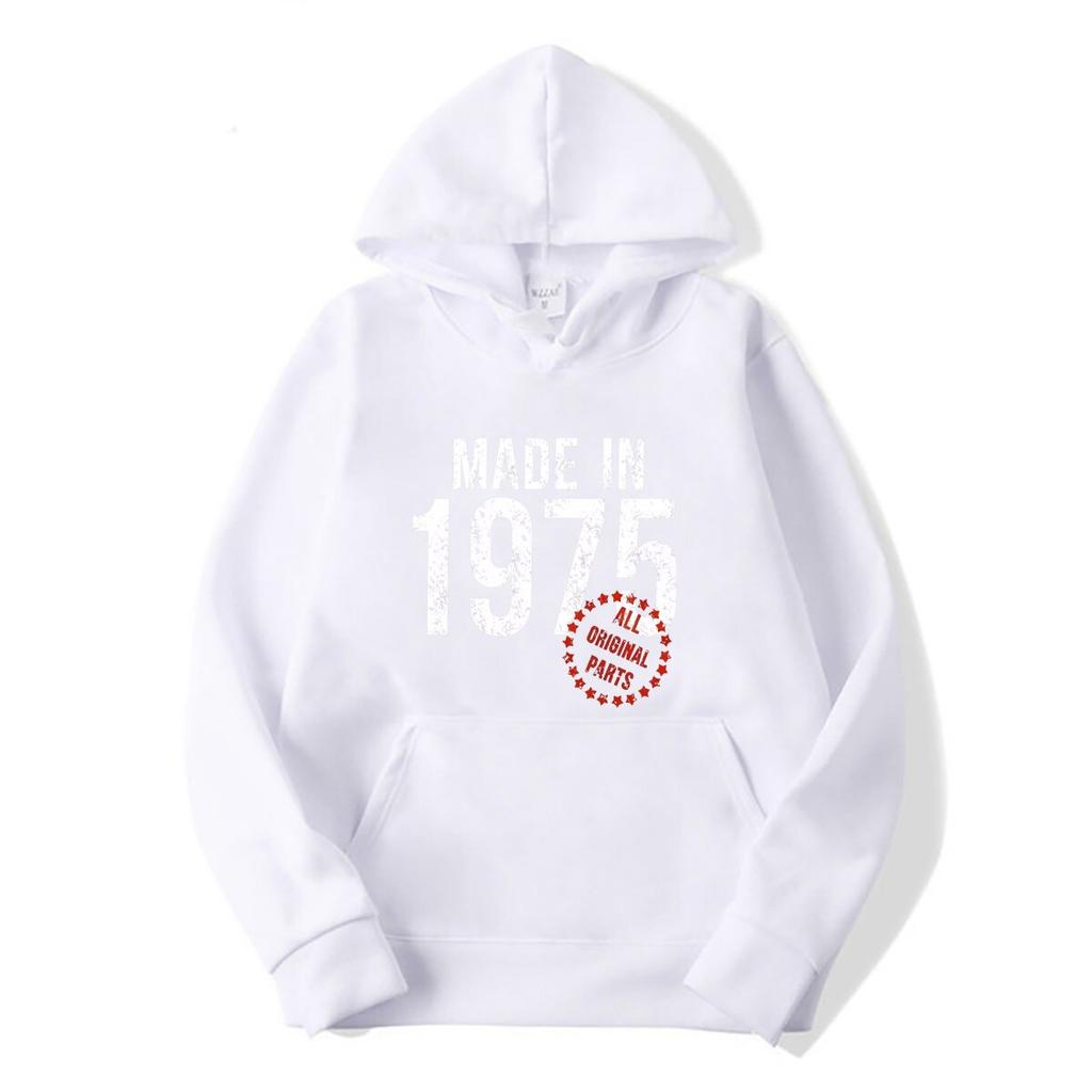 Made In 1975 All Original Parts hoodies Men Women 100% Cotton Plus Size Fashion O-Neck