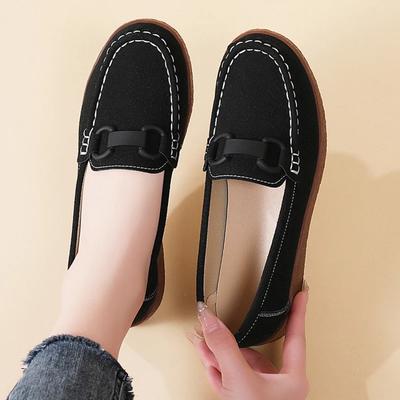 Nouveaux chaussures de printemps et d'été à semelle souple, antidérapantes, à semelle plate, respirantes et décontractées pour mamans, chaussures simples et mocassins
