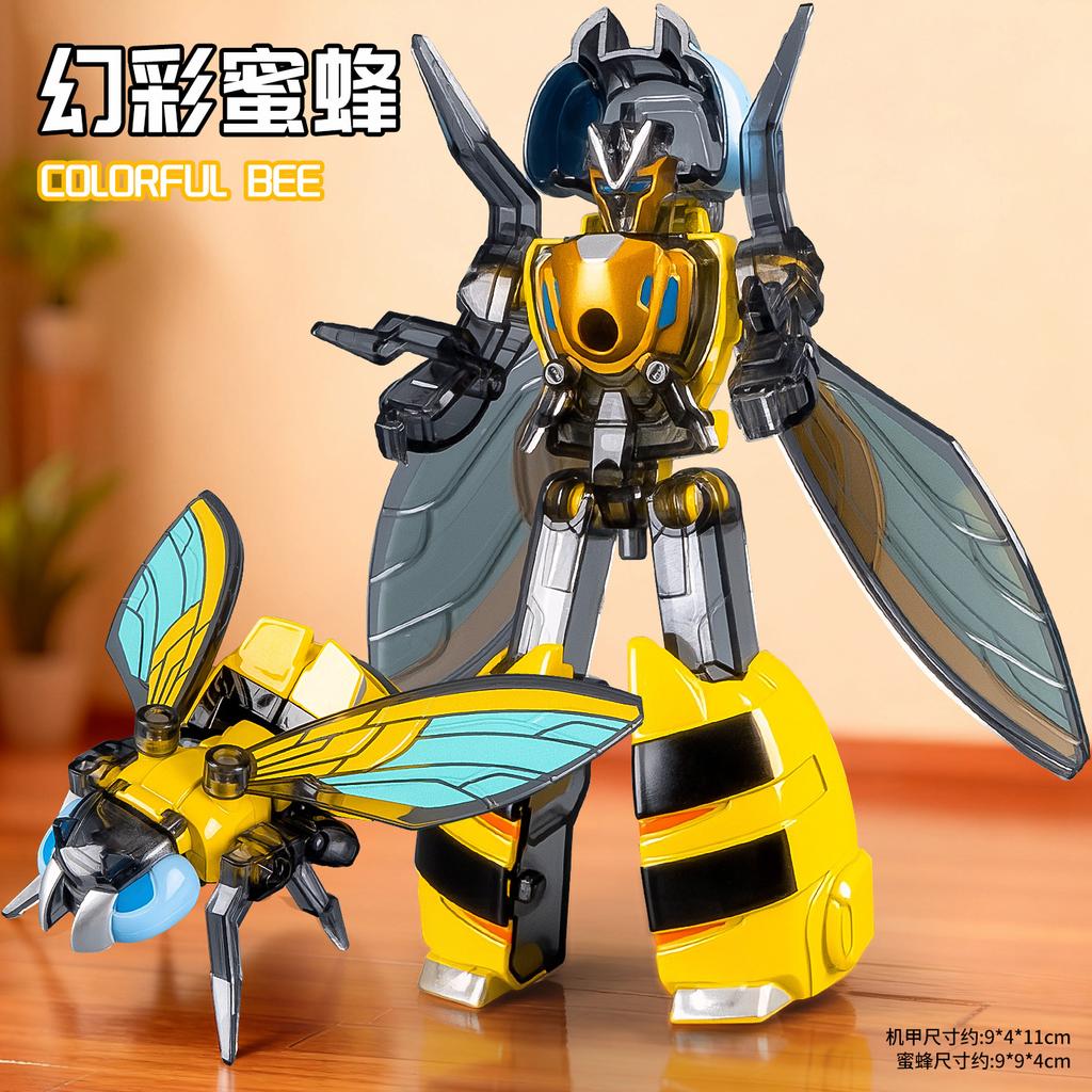 2-In-1 Insect Mecha Transformation Plaything Dragonfly Mantis Spider Scorpion Tiger Shark Transformable Robot Toys Children'S Plaything Present