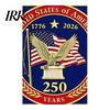 Veterans Day Garden Flag 250th Anniversary America 250 Years of Freedom Patriotic Banner Front Yard Decor 4th July Sign for Independence Memorial Gift