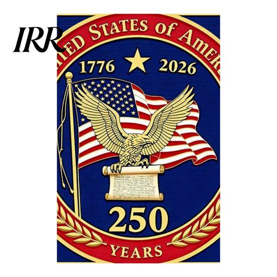 Veterans Day Garden Flag 250th Anniversary America 250 Years of Freedom Patriotic Banner Front Yard Decor 4th July Sign for Independence Memorial Gift