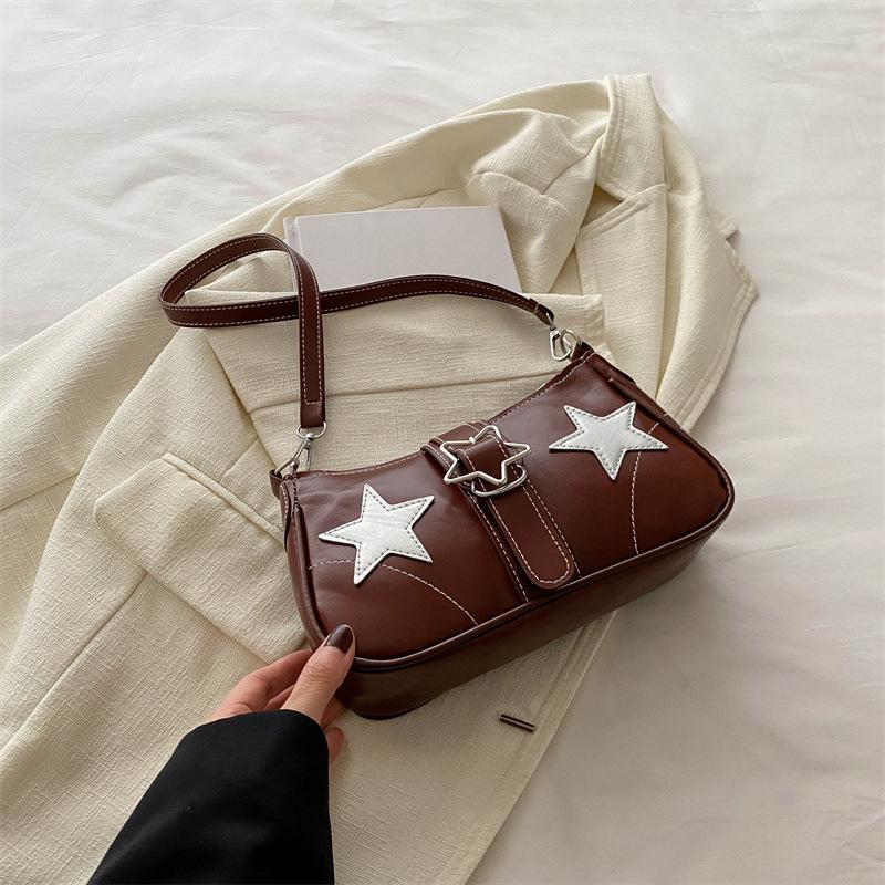 Unterarmtasche im koreanischen Stil mit Kontrastfarben für Damen im Herbst, neue Schultertasche, lässige quadratische Tasche, personalisierte Kettentasche, trendig