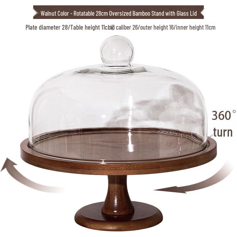 Jingzhouyuan New Chinese Style Bamboo Cake Stand & Display Tray