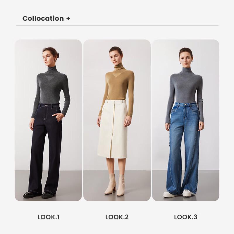 Navigare Women's 100% Wool Turtleneck Sweater