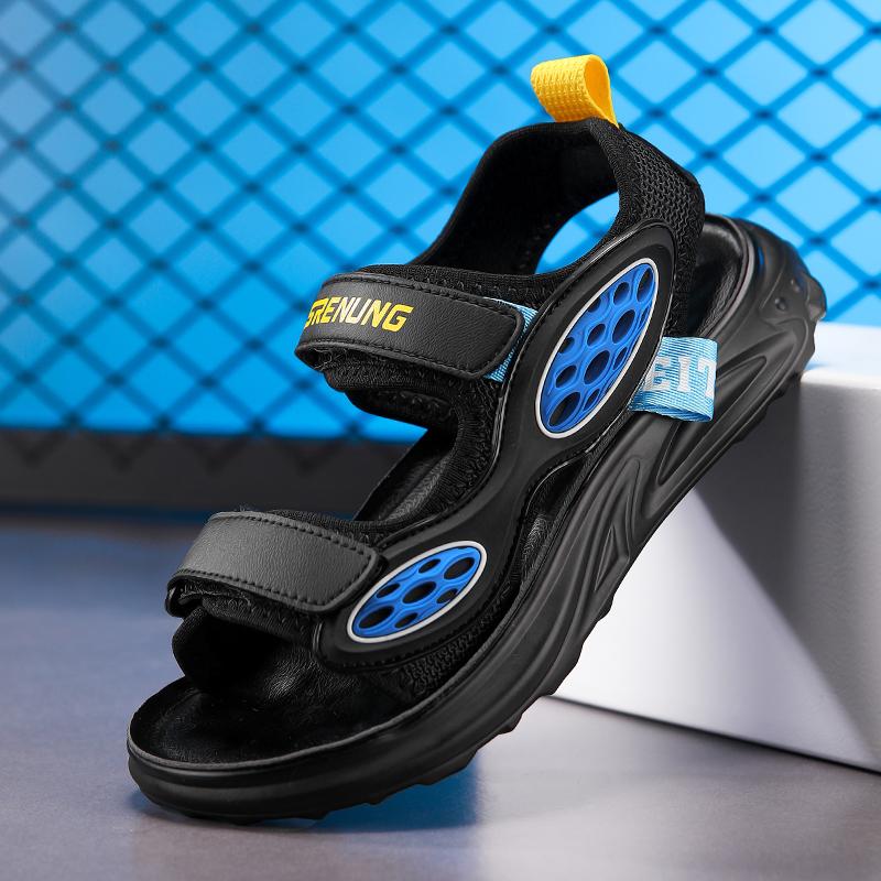 Summer Baby Sandals Solid Color Baby Boy Sandals Soft Sole Anti-slip Sports Sandals Boys Girls Sandals Toddler Baby Shoes Beach 32-42