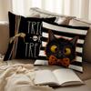 Halloween Decor Pillow Case 45x45 Pillow Cover Funny Pumpkin Ghosts Black Cat Print Cushion Cover Home Decorations Holiday Gifts