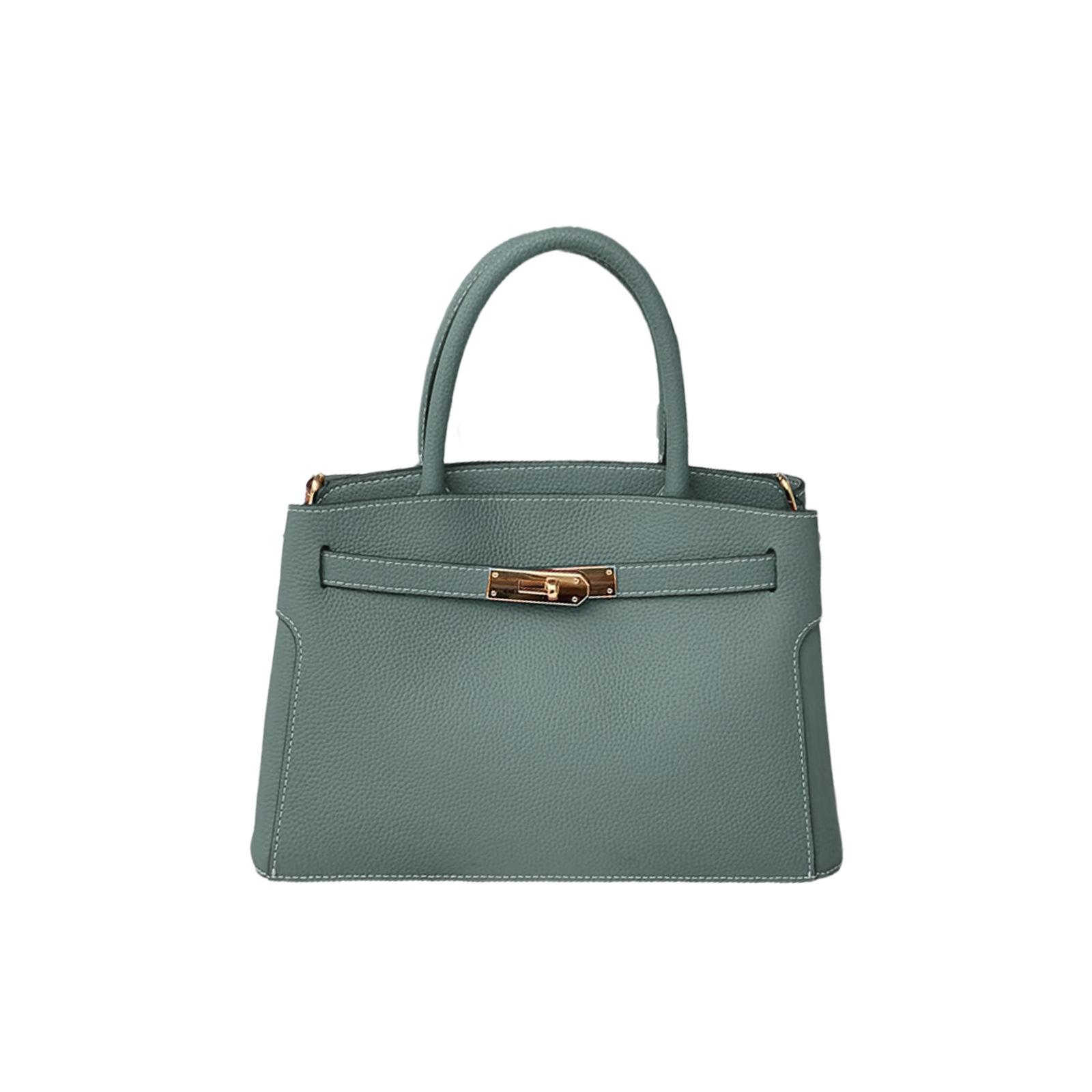 

Женская сумка из высококачественной фактурной кожи, весенняя женская сумка на одно плечо из высококачественной фактурной кожи, сумка платинового цвета 21*12*20cm зелёный