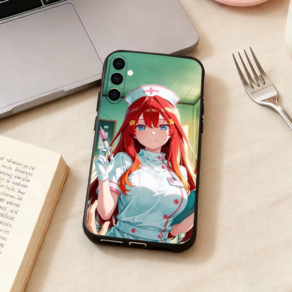 Itsuki Anime N-Nakano Phone Case Black Silicone Soft For Samsung Galaxy A73,A72,A71,A70,A53,A52,A51