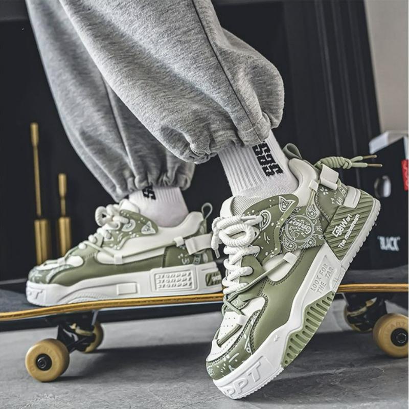 Fashion Skate Shoes Men's Sneakers Men Breathable Running Shoes Outdoor Mesh Casual Shoe Man Lace Up Vulcanized Shoes Zapatillas