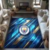 Manchester City Printed Flannel Area Rug Non Slip Soft Polyester Floor Carpet Indoor Decor Mat for Bedroom Living Room Sofa