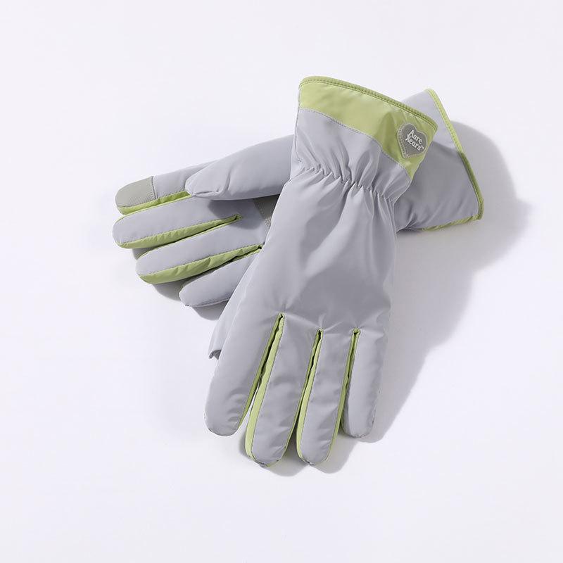 Warm Gloves for Women's Cloud Fleece Gloves Outdoor Cycling Bows Non Slip Students Cold Proof Touch Screen Winter Gloves