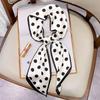 Vintage Horse Print Long Hair Band Ribbon For Women Silk Hair Accessories  Trend Girl Bow Scarf Headband Hair Tie