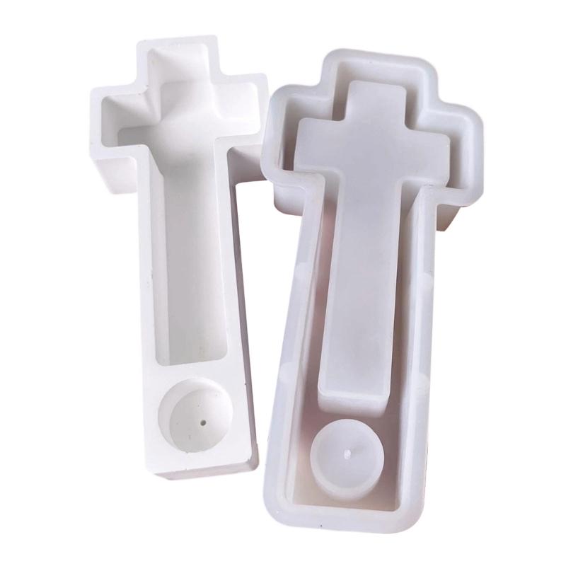 

Crucifix Shape Silicone Molds Halloween Theme Silicones Candlestick Mould Easy Demolding For Epoxy Resin Candle Holder 1
