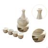 Ceramic Sake Set Cups with Warmer Porcelain Creative Sturdy Drinkware Warming Bowl Gift Durability