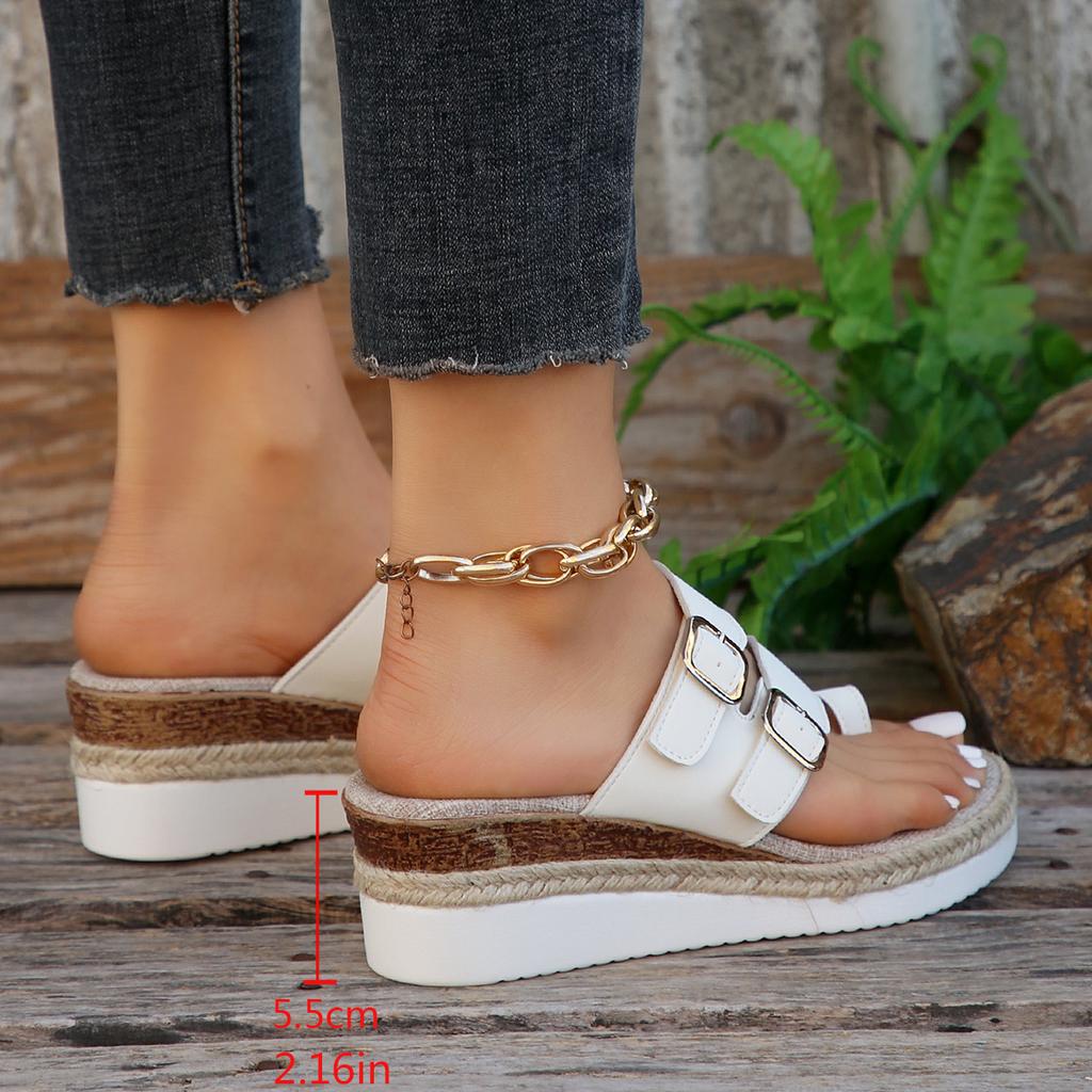 Fashion Women's Platform Wedge Sandals, Summer Women's Slippers, Outdoor Beach Casual Shoes, Durable, Non Slip Luxury Shoes