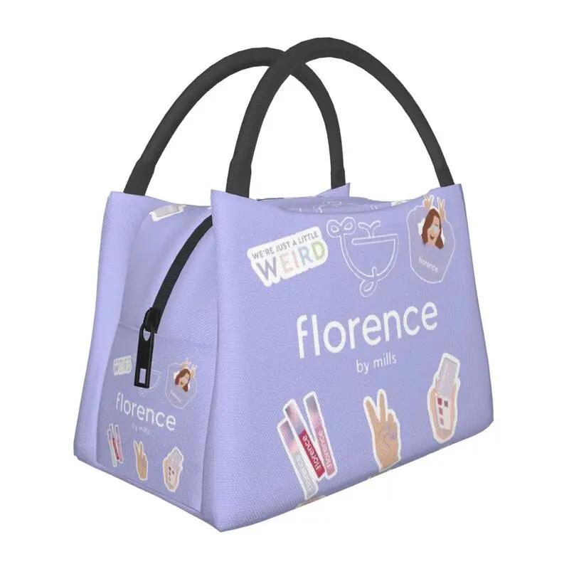 Custom Lipstick Florence By Mills Lunch Bag Women Cooler Warm Insulated Lunch Box for Picnic Camping Work Travel