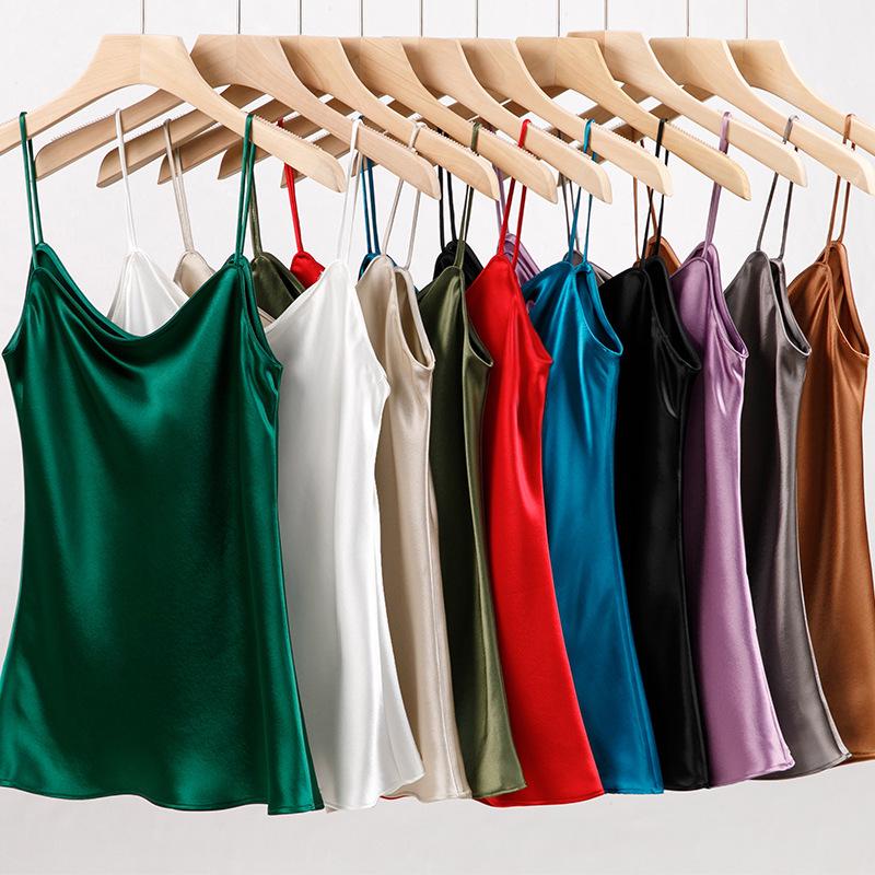 Hyuna Style Satin Silk Camisole - Women's Sexy Chic Spring/Summer 2026 Tank Top