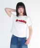 AMES-WORLDWIDE Shining Ames Round Hem Crop Tee White
