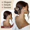 Elegant Influencer-style Hair Tie Synthetic Natural-looking Artificial Flower Bun  for Daily Use