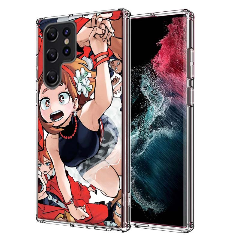 1pc Ochako Uraraka Capa Phone Case For Samsung S26 Ultra S25 Edge Galaxy S23 S21 S20 S24 FE S22 S10 Plus Cover Clear TPU Shell C