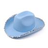 Halloween Cowboy Hat With Silver Edge For Costume Party And Cosplay