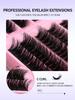 Xiaomi GROINNEYA Eyelash Clusters Kit Lash Clusters Wispy Natural DIY Lashes Clusters with Bottom Waterproof Bond and Seal Tweezers