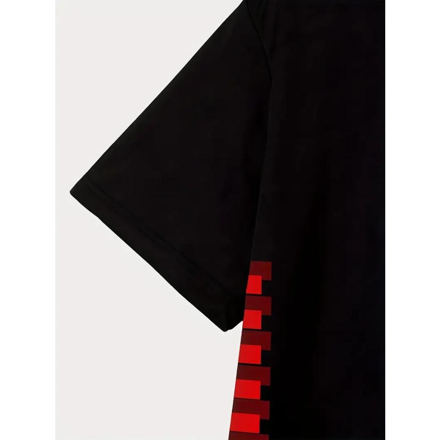 Men Geometry 3D Print T-shirts for Women Stretch Polyester Casual Short Sleeve Tops Summerwear