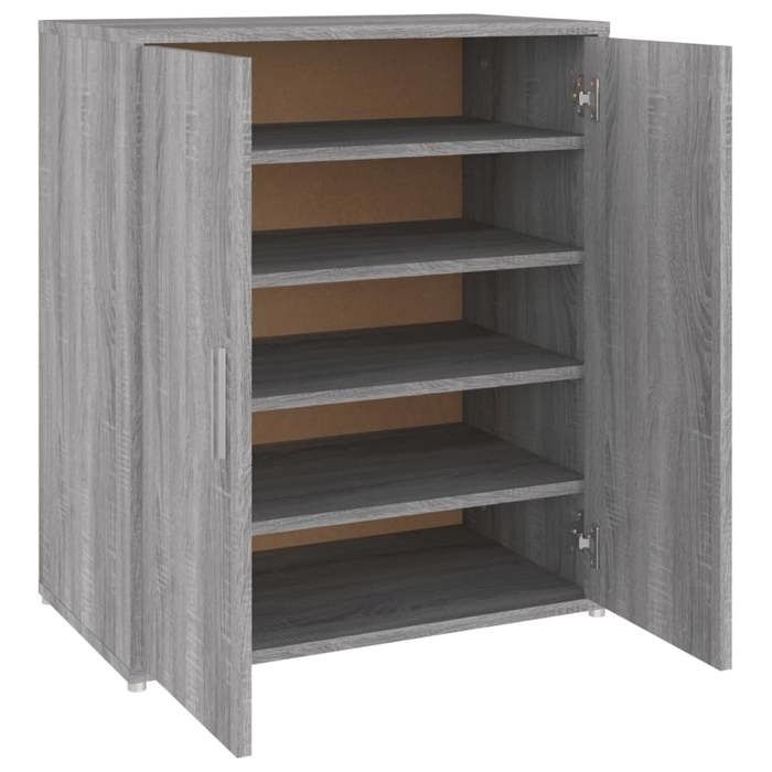 VidaXL Shoe Cabinet Sonoma Grey 60x35x70 Cm Engineered Wood 816009