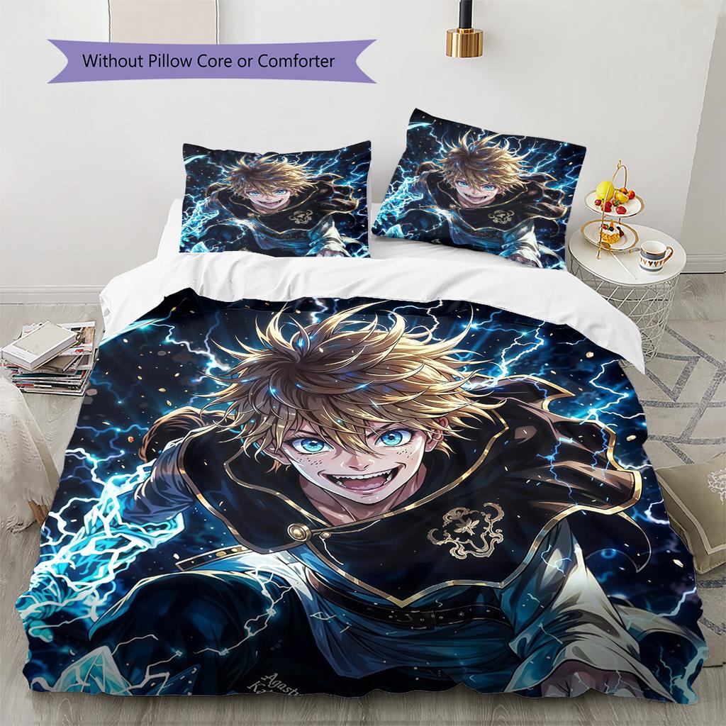 Zwarte klaverpatroon Beddengoed Dekbedset Woondecoratie Cadeau (1 dekbedovertrek + 2 kussenslopen (zonder vulling))