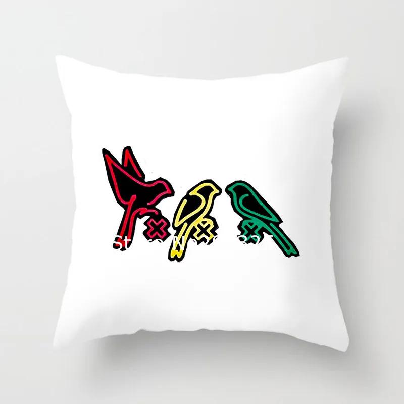 Polyester Pillowcase Cushion Cover Bird  Decorative