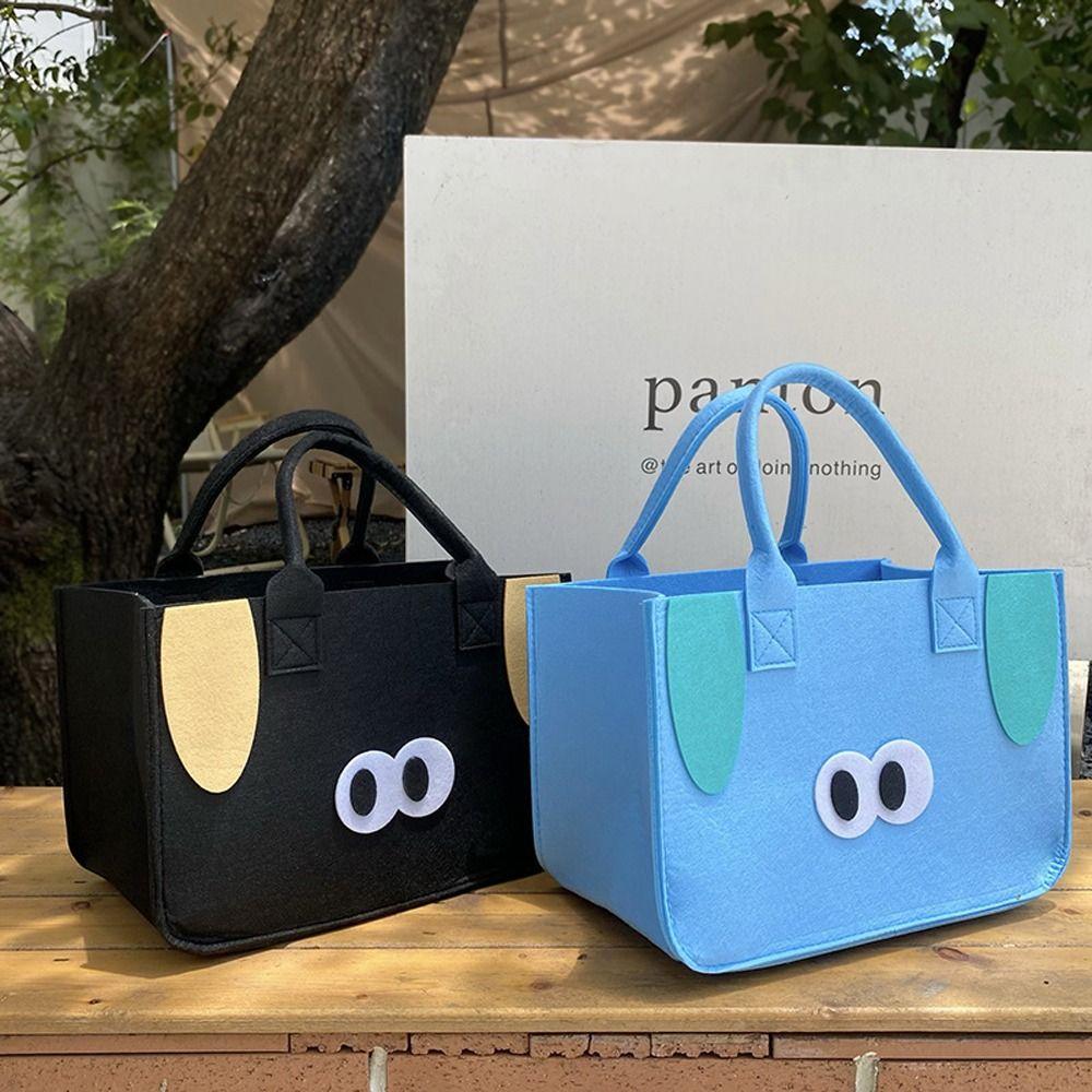 Felt Tote Bag Shopping Bag Multi-function Handbag Food Storage Bag Picnic Bag Women Lunch Bag