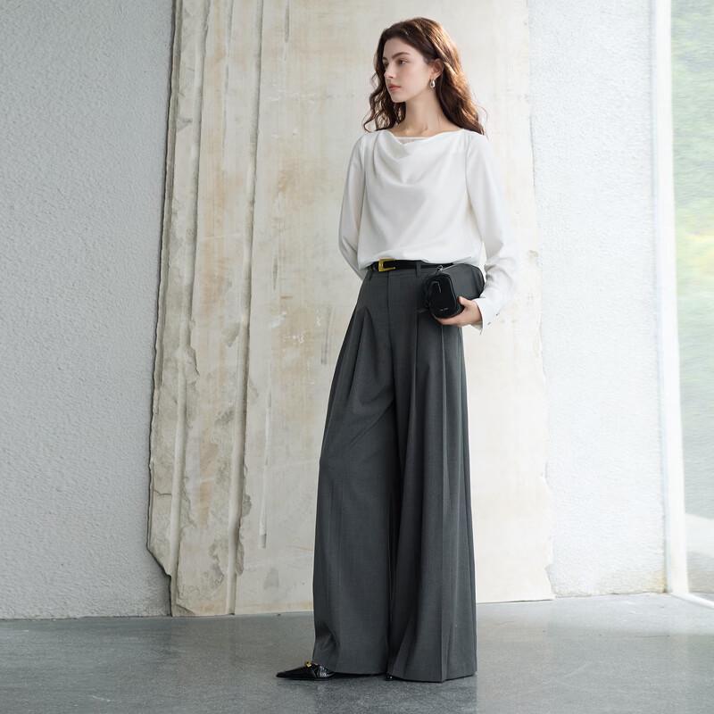 Sancai 2026 Autumn Wide-Leg Suit Trousers