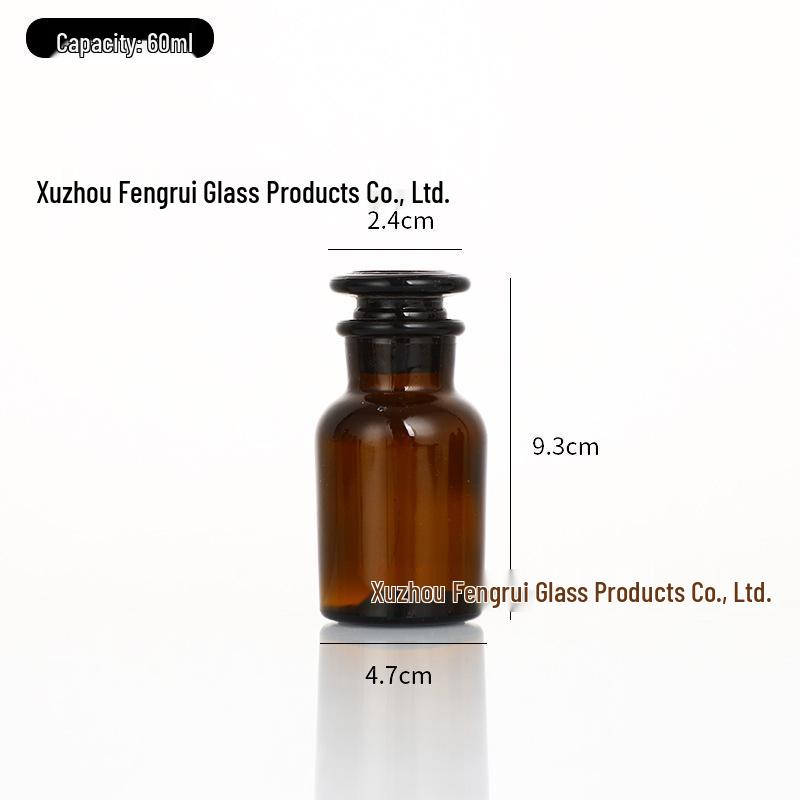 Wide-Mouth Frosted Glass Reagent Bottle, Transparent & Brown Light-Shielding Chemical Bottle
