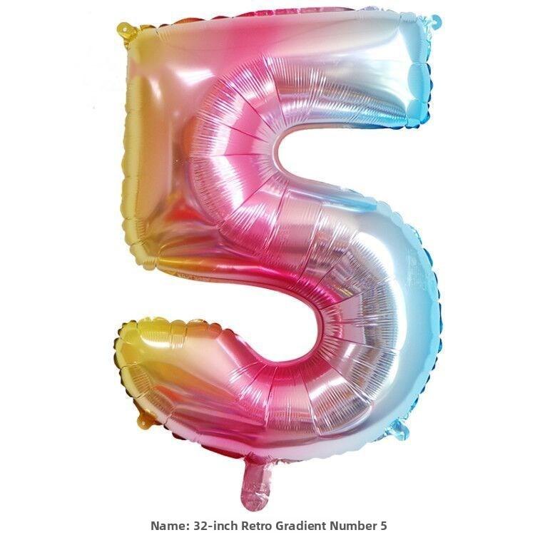 32-Inch Digital Balloons Numbers 0-9 Birthday Par Decoration Wedding Ceremony Room Arrangement Festival Celebration Supplies