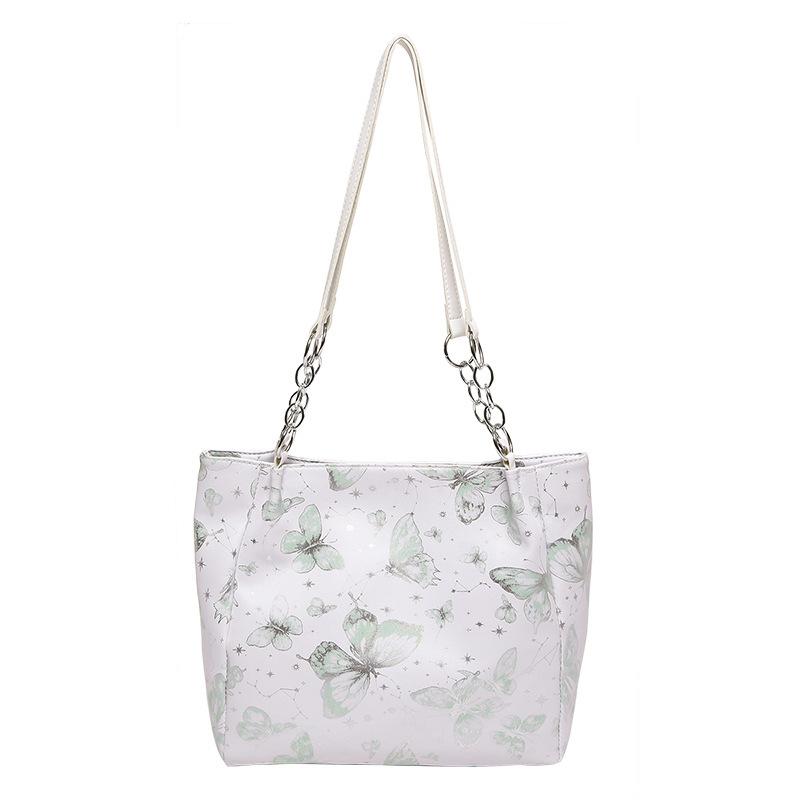 2025 New Foreign Trend Casual Shoulder Bag College Students Class Tote Bag Fashion Commuter Large Capacity Bag Women