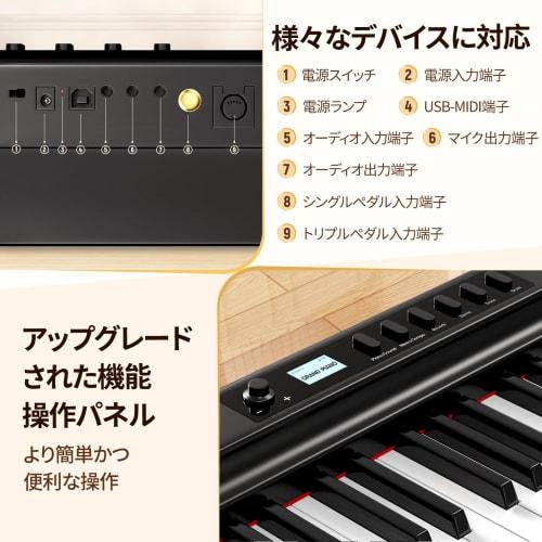 TERENCE X88E Digital Piano, 88 Keys, Foldable, 15W Dual Speaker, Progressively Weighted Keys, Authentic Touch, Grand Piano Sound, MIDI/3-Pedal Compati