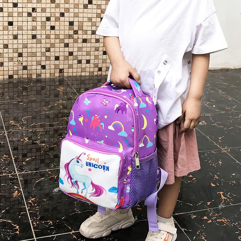 Childrens Cartoon Unicorn Backpack With Waterproof Nylon And Adjustable Straps For Preschool Kids