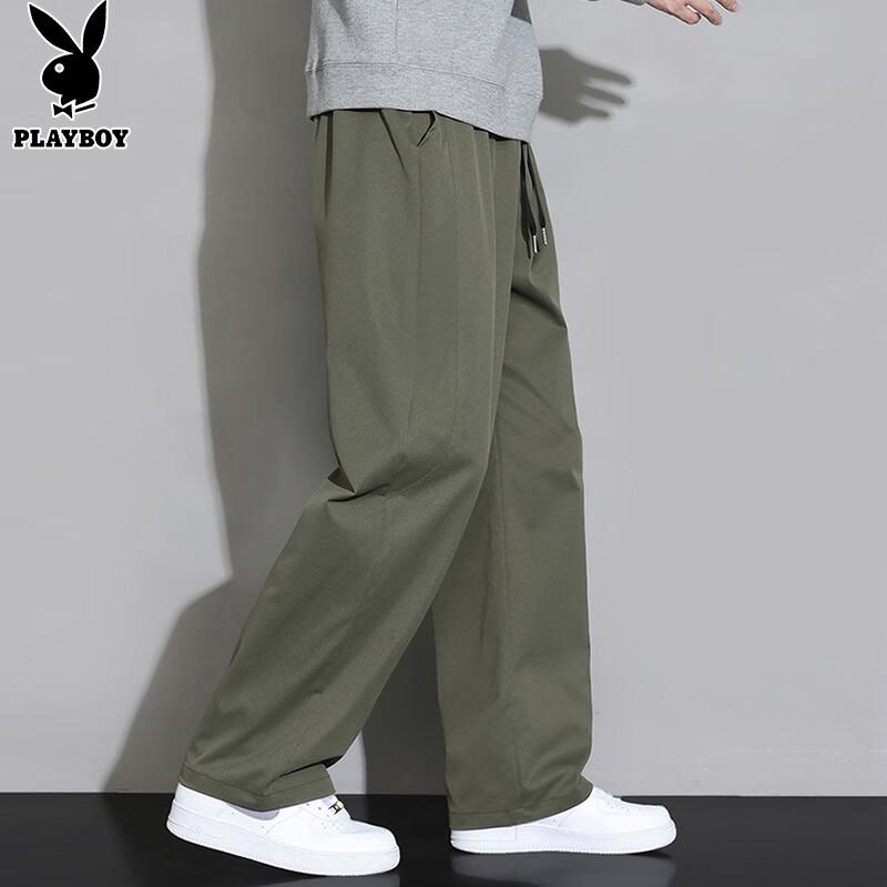 PLAYBOY Men's Loose Straight Casual Trousers