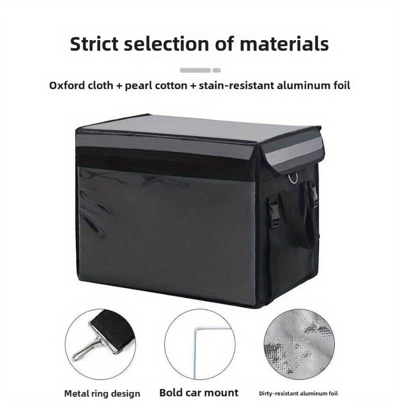 High quality oxford cloth insulated food delivery box with capacity of 30L 48L 62L for motorcycle riders, takeaway delivery