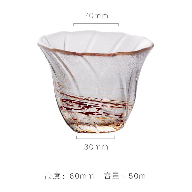 Creative Glass Tea Cup Japanese Style Transparent Heat-resistant Glass Master Cup Household Kung Fu Teaware Accessories 2025 New